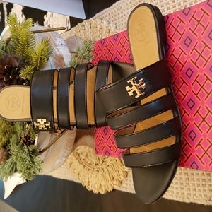 Tory Burch black leather Kira Sandals